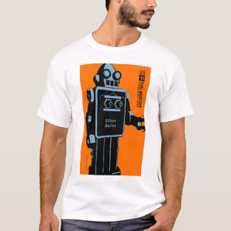 Camiseta Quelstar juega el robot de plata del juguete de la