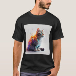 Camiseta Quema de energía de gatitos: un dúo felino colorid