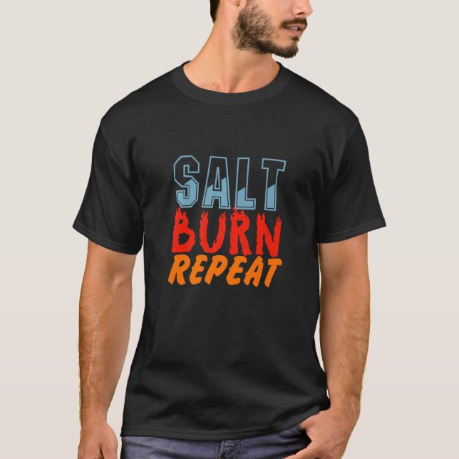 Camiseta Quema de sal repetición de súper natural S Cita so (Anverso)