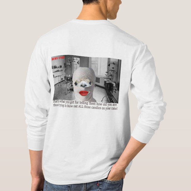 Camiseta quema la unidad alpaca demasiadas velas (Reverso)