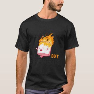 Camiseta Quemado Pero Optimista Marshmallow Para El Campame