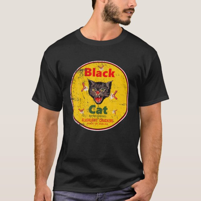 Camiseta Quemadores de gato negro (Anverso)