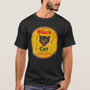 Camiseta Quemadores de gato negro retro vintage