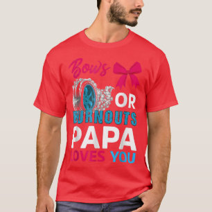 Camiseta Quemaduras o vacas, papá te ama, revelación de gén