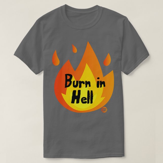 CAMISETA QUEMAR EN EL INFIERNO (Diseño del anverso)