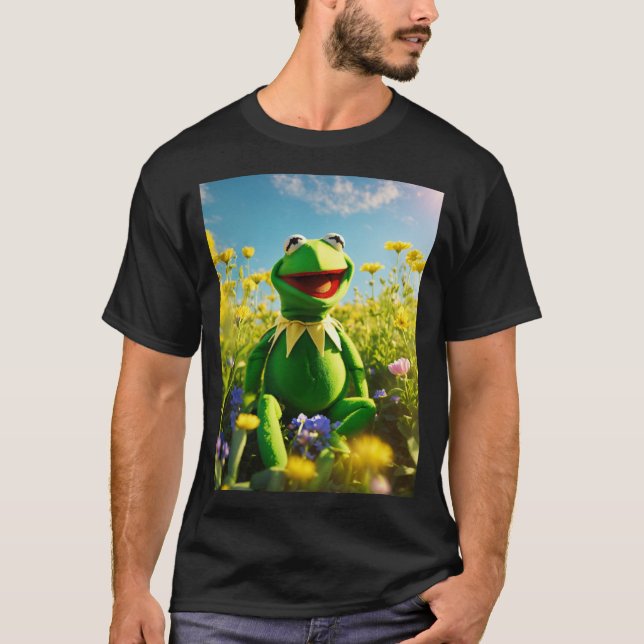 Camiseta Quemar la rana, feliz, la luz. (Anverso)