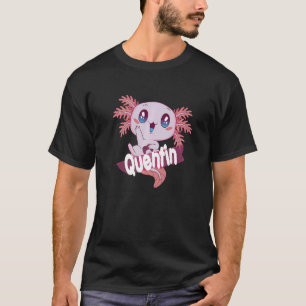Camiseta QUENTIN Nombre de niño pequeño con AXOLOTL adorabl