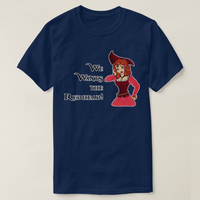 Camiseta Queremos la pelirroja (Diseño del anverso)