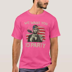 Camiseta Queremos Que El Fiesta Abraham Lincoln 4 De Julio 