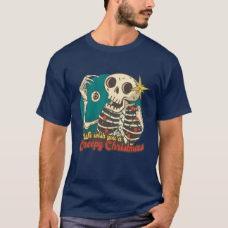 Camiseta Queremos Que Hablen Navidades Skeleton Funny Skull