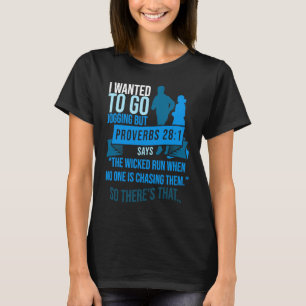 Camiseta Quería Ir Jogging Pero Los Proverbios Biblia Verse