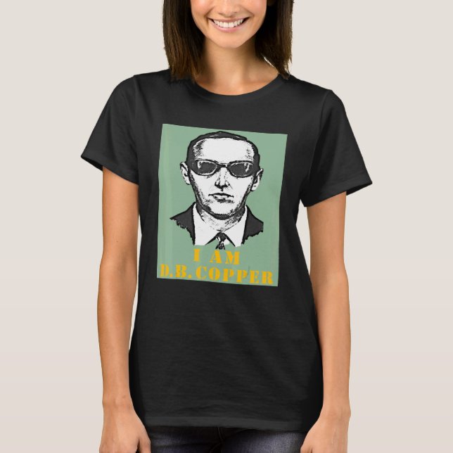 Camiseta Quería ser D B Cooper Sketch Cryptid Urban Legend (Anverso)