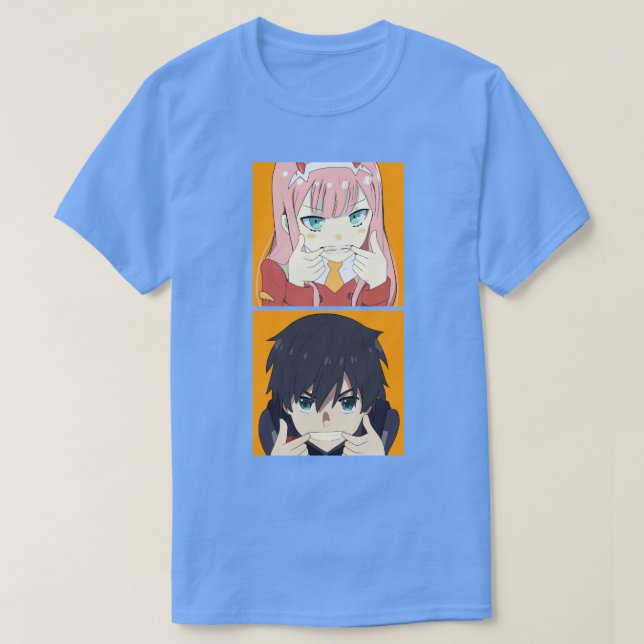Camiseta querida en la franja Cero Dos y Hiro (Diseño del anverso)