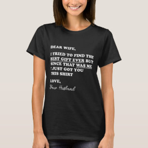 Camiseta Querida Esposa Cita Divertida Sarcástica Humor Chi