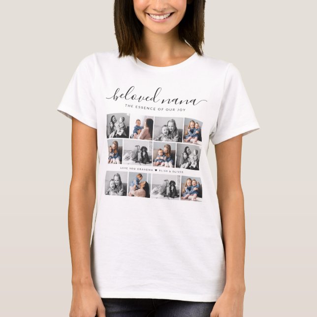Camiseta Querida familia de la abuela de Nana, foto de Keep (Anverso)