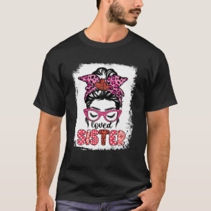 Camiseta Querida hermana Messy Bun Leopard Hair Mujeres Val
