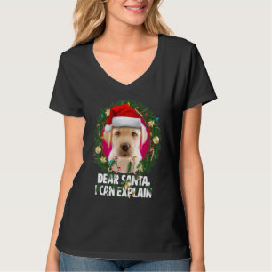 Camiseta Querida hija de Santa Cute, labradora amarilla, po