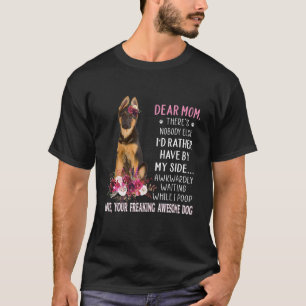Camiseta Querida mamá Dueña de Perro Feliz Día de la Madre 