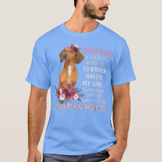 Camiseta Querida mamá Dueña de Perro Perro Feliz Día de la 