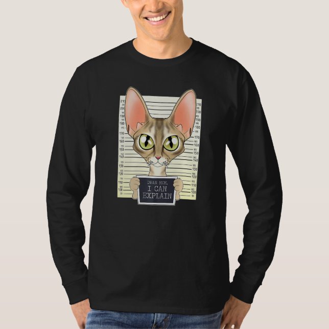 Camiseta Querida Mamá, Puedo Explicar Que Devon Rex Es La M (Anverso)