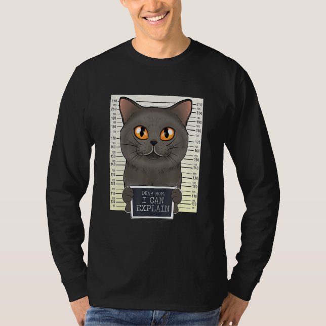 Camiseta Querida mamá, puedo explicarme a mi mamá, gata de  (Anverso)