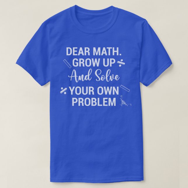 Camiseta Querida matemática (Diseño del anverso)