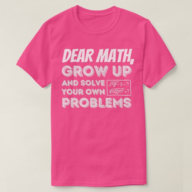 Camiseta Querida matemática crezca divertida Math Lover Sch (Diseño del anverso)