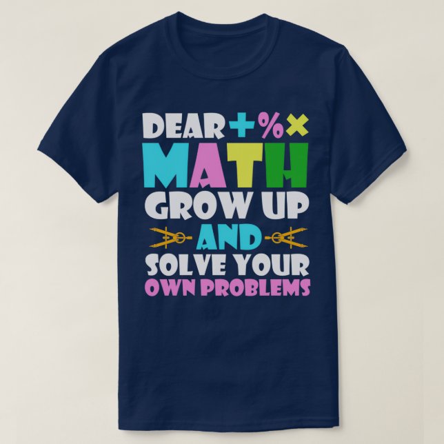 Camiseta Querida matemática crezca divertida Math Lover Sch (Diseño del anverso)