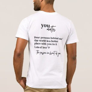 Camiseta Querida Persona Detrás de Mí, Frases Positivas Hom