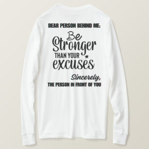 Camiseta Querida persona detrás de mí, inspiradora, motivad