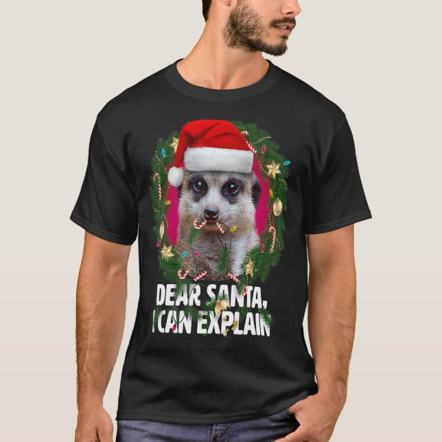 Camiseta Querida Santa Cute Meerkat era traviesa con los Na (Anverso)