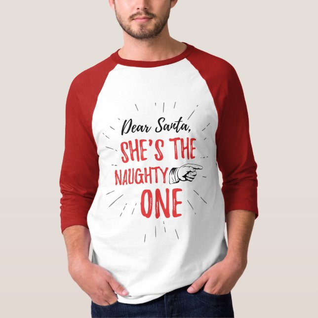 Camiseta Querida Santa, ella es la mala Navidad (Anverso)