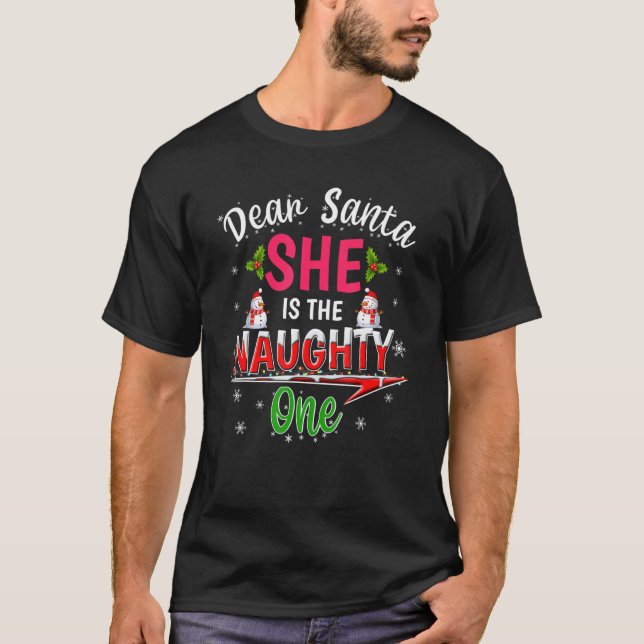 Camiseta Querida Santa, ella es la mala Navidad (Anverso)