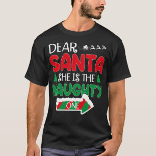 Camiseta Querida Santa Ella es la traviesa pareja que coinc