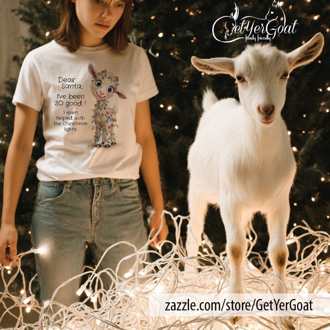 Camiseta Querida Santa Funny, Navidades enredados Goat (Subido por el creador)