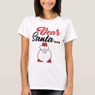 Camiseta Querida Santa Merry Christmas Tree Funny Xmas