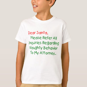 Camiseta Querido abogado de Santa - Carta divertida de Navi