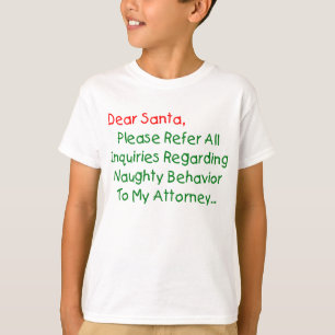 Camiseta Querido abogado de Santa - Carta divertida de Navi