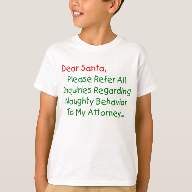 Camiseta Querido abogado de Santa - Carta divertida de Navi (Anverso)