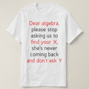 Camiseta Querido álgebra