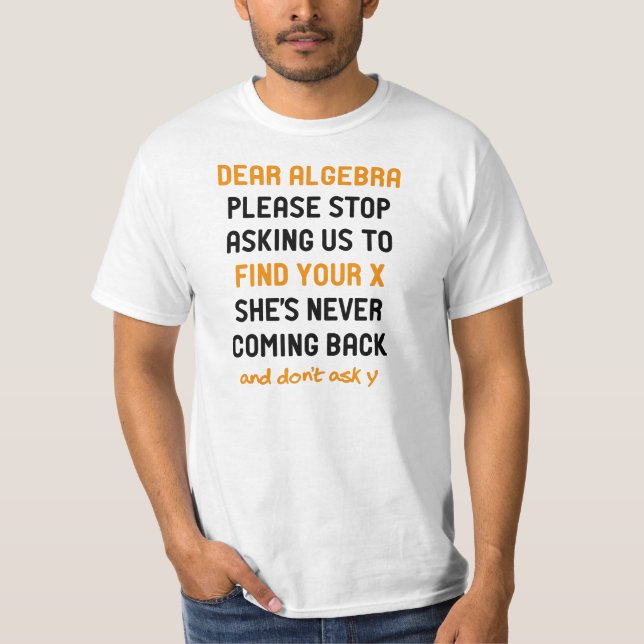 Camiseta Querido álgebra (Anverso)
