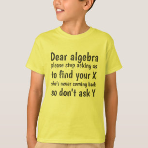 Camiseta Querido Algebra Dejar De Pedirnos Que Encontremos 