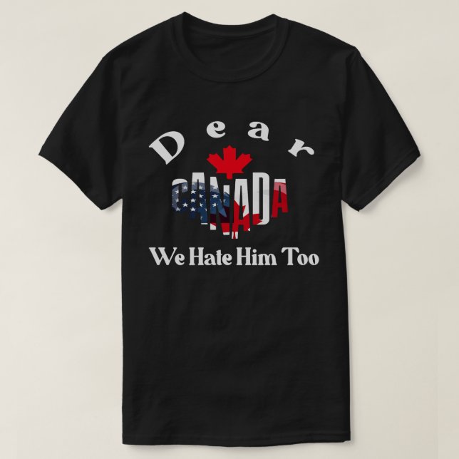 Camiseta QUERIDO CANADÁ TAMBIÉN LO ODEAMOS -solidaridad con (Diseño del anverso)