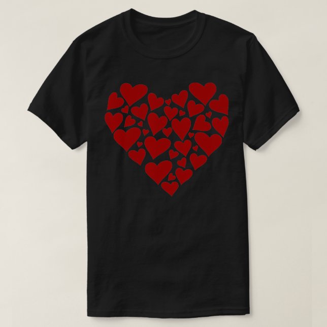 Camiseta Querido Día de San Valentín Corazón Rojo Corazón A (Diseño del anverso)