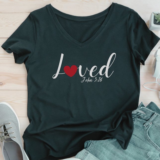 Camiseta Querido Juan 3:16 Cristiano (Loved John 3:16 Christian T-Shirt)