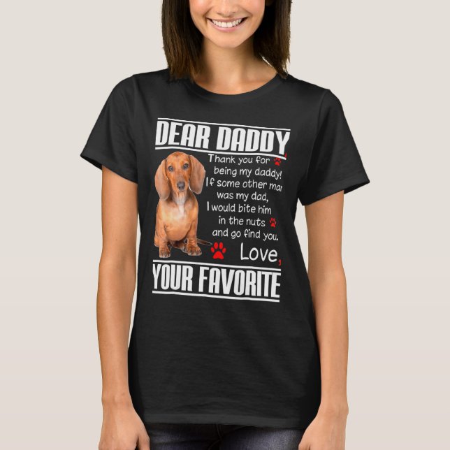 Camiseta Querido papá Dachshund Doxie Daddy S (Anverso)