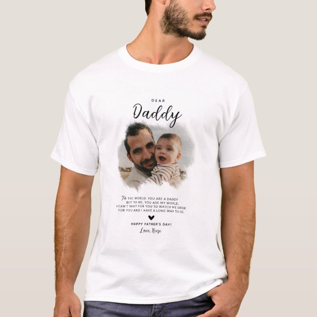 Camiseta Querido papá | Día moderno del Padre del Corazón (Anverso)