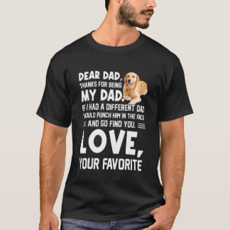 Camiseta Querido papá gracias por ser mi papá