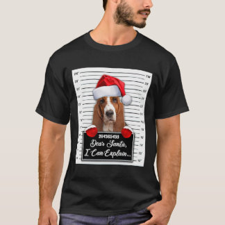 Camiseta Querido Papá Noel, el perro Basset puede explicar