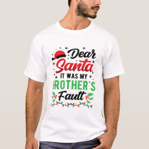 Camiseta Querido Papá Noel, era gracioso Ch para los niños 